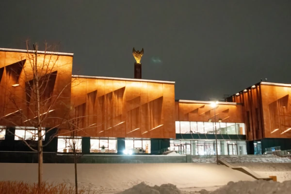 Национальная библиотека Республики Татарстан. Вечер.Зима.