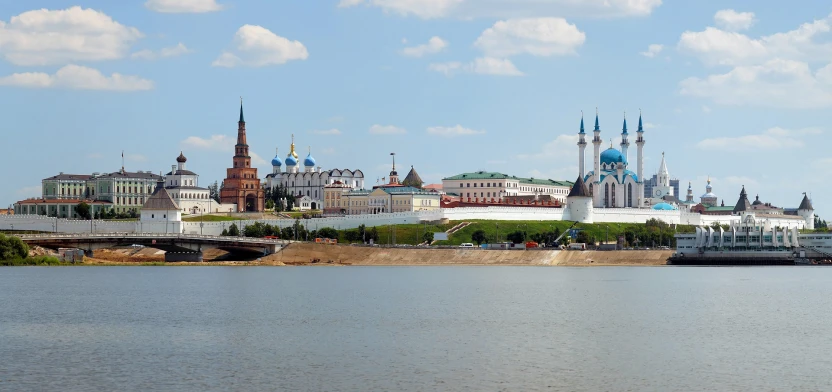 Панорама Казанского кремля с реки Казанки, Республика Татарстан