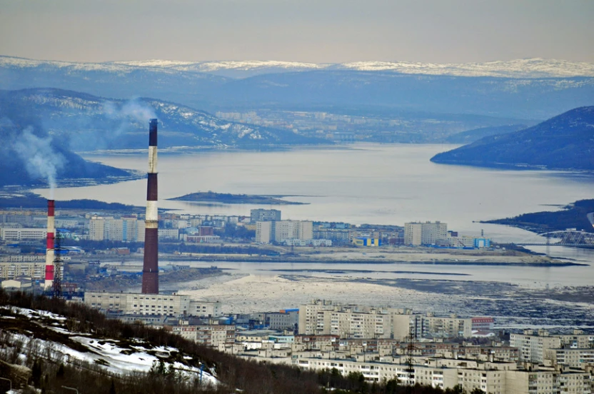 Вид на город Мурманск