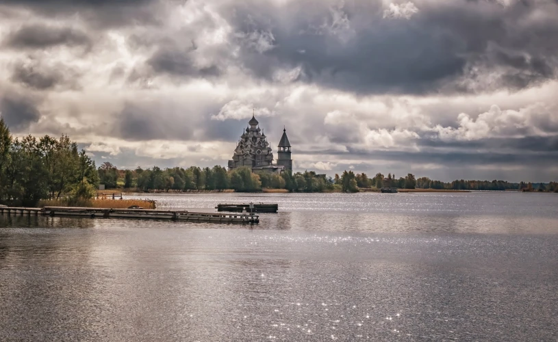 Музей-заповедник «Кижи», вид с Онежского озера