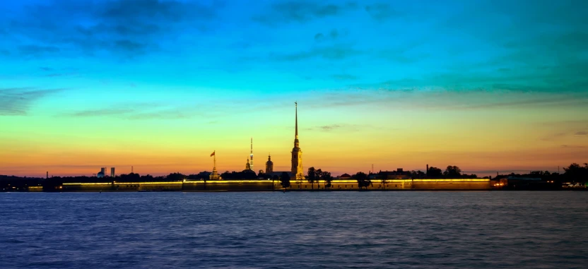 Закат у Петропавловского собора, Санкт-Петербург