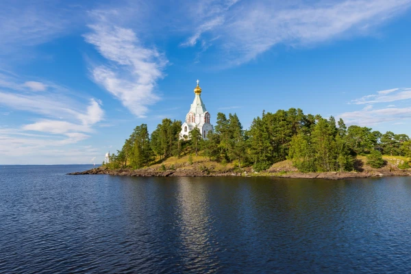 Skete  of St. Nicholas.Valaam orthodox Transfiguration  monastery. Ladoga lake. Karelia.