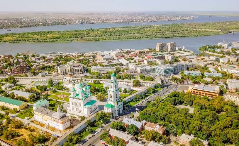 Астрахань, вид на кремль