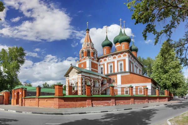 Panoramic photo of the church of the Archangel Michael.