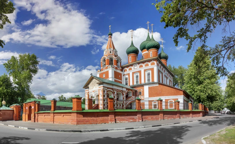 Panoramic photo of the church of the Archangel Michael.